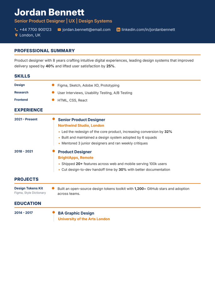 Creative CV template